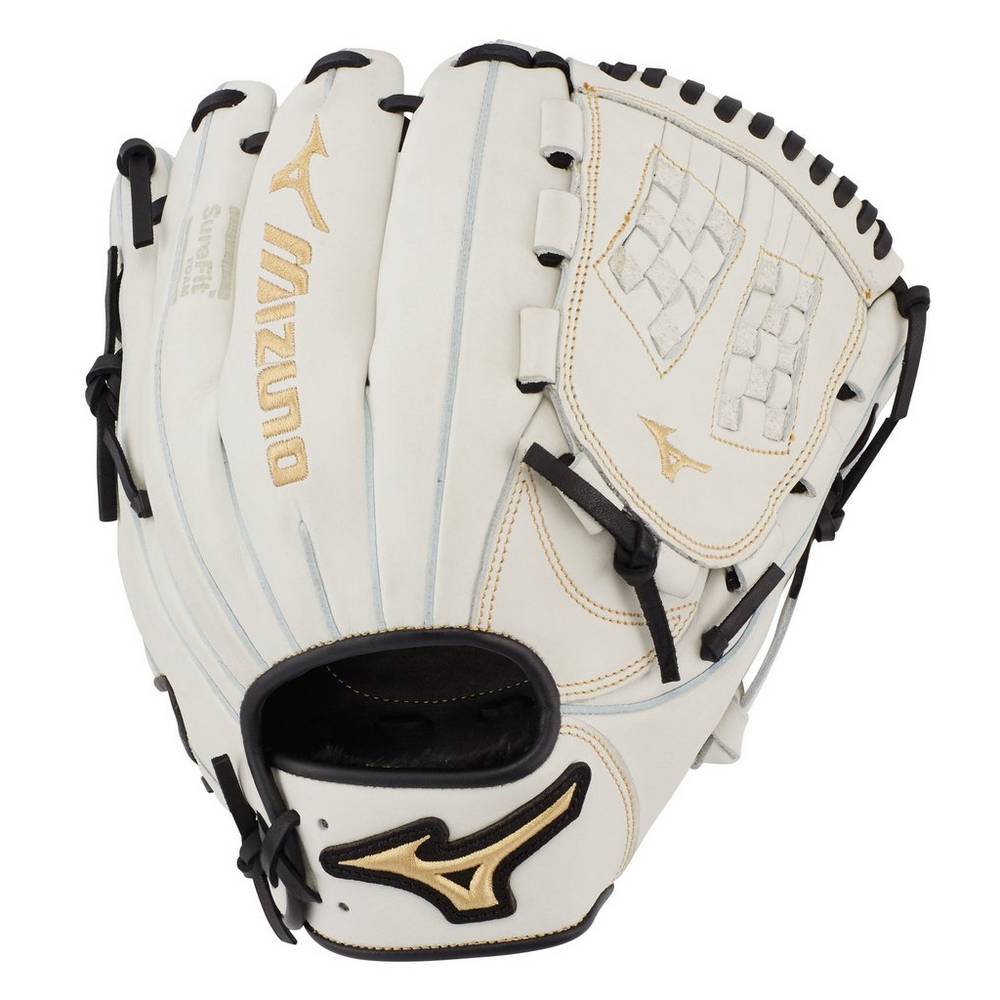 Womens Mizuno MVP Prime Fastpitch 11.5" Softball Gloves White/Black Philippines (AHNWQZ487)